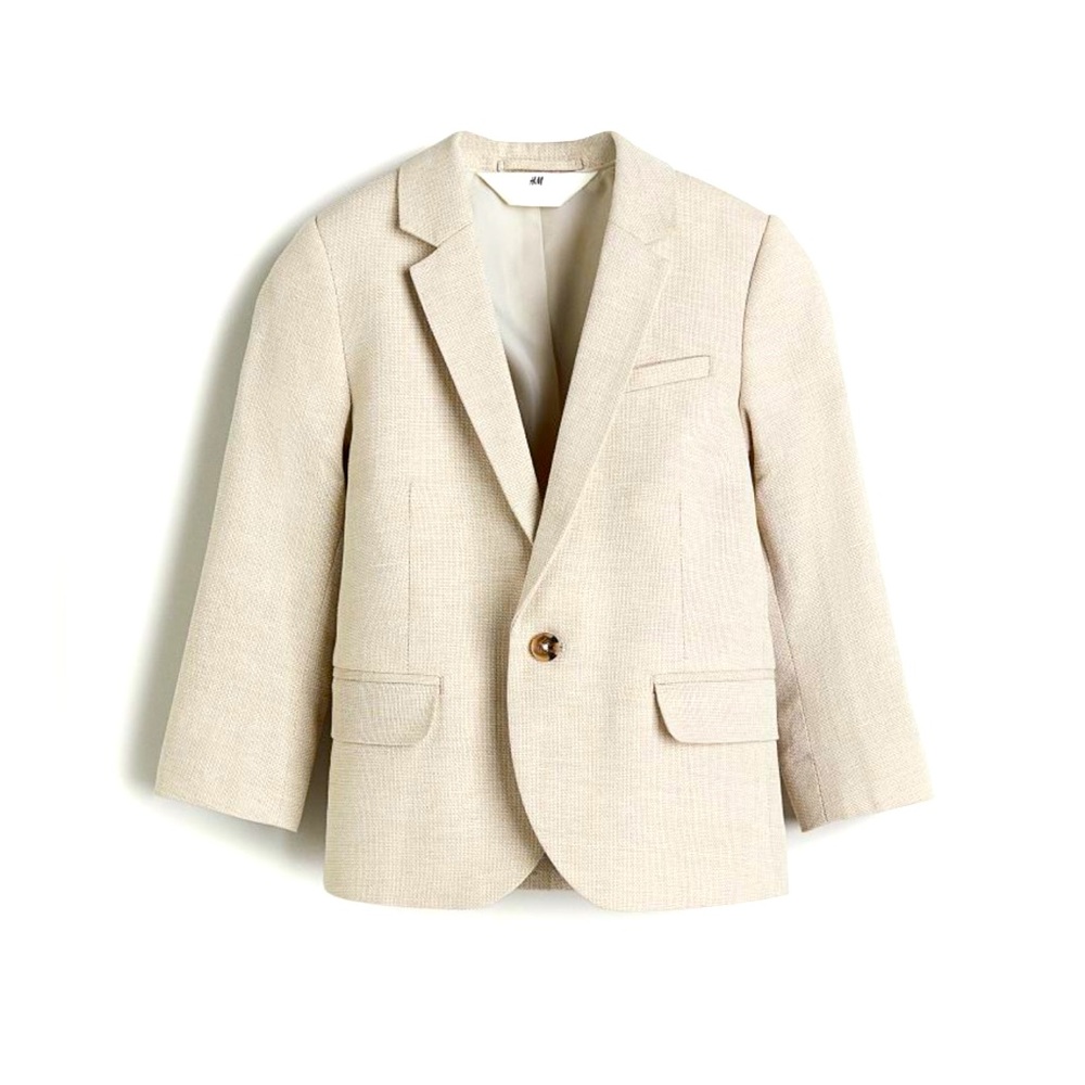 H&M Single Breasted Slim Fit Suit - Light Taupe 3T